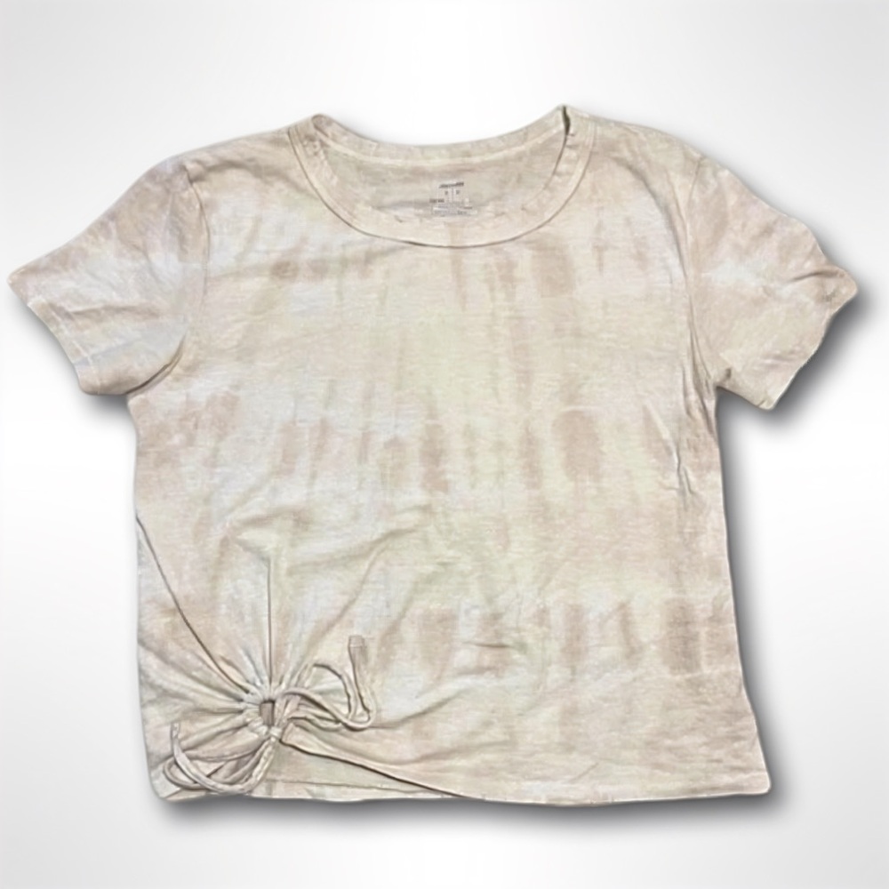 AERIE VINTAGE TIE T-SHIRT Empire Cream Size Small NWOT